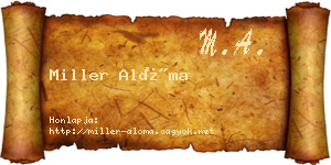 Miller Alóma névjegykártya